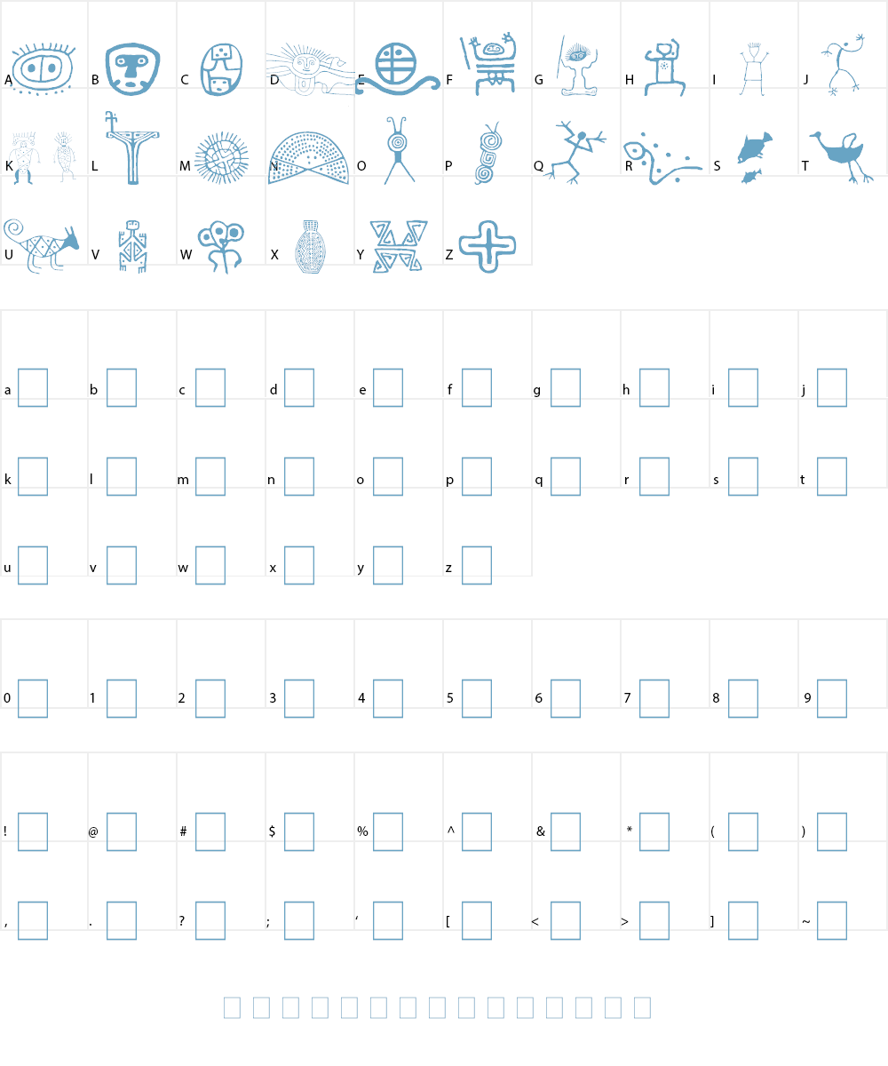 Tepu-mereme Font Character